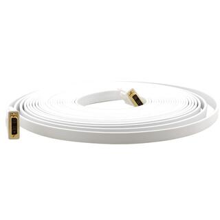 Kramer DVI-D Kabel -  3,0 m SL Flat DVI-D Hvit Flat